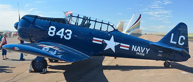 North American SNJ-5 Texan N3680F, Cactus Fly-in, March 7, 2015